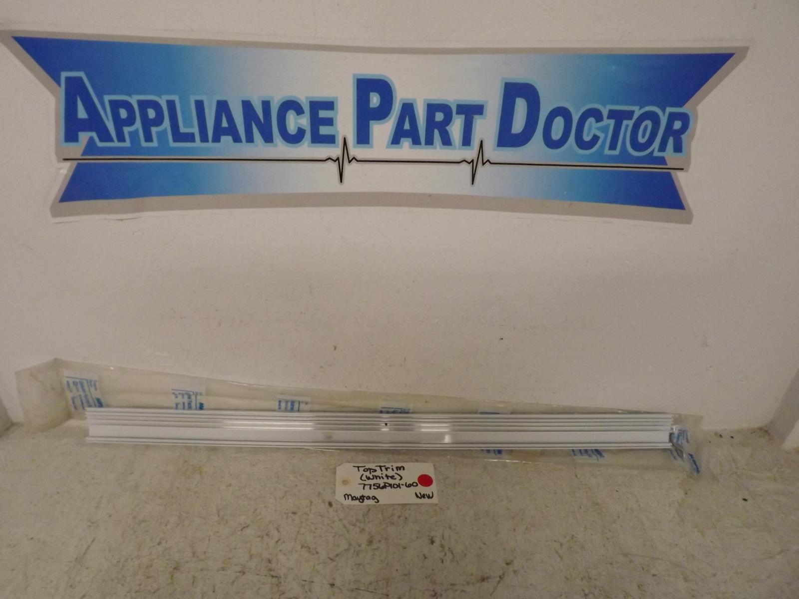Maytag Range 7756P101-60 Top Trim, White New Maytag Range 7756P101-60 Top Trim, White New